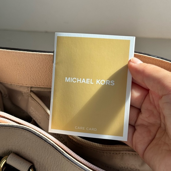 MICHAEL KORS HAMILTON Leather Pink Chain Satchel Crossbody Handbag - Picture 16 of 16